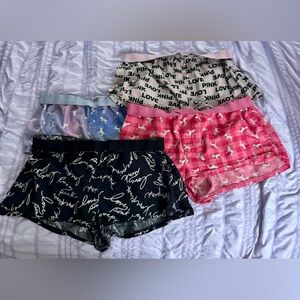 PINK Sleep Shorts Set - Black, Pink, Gray, Blue